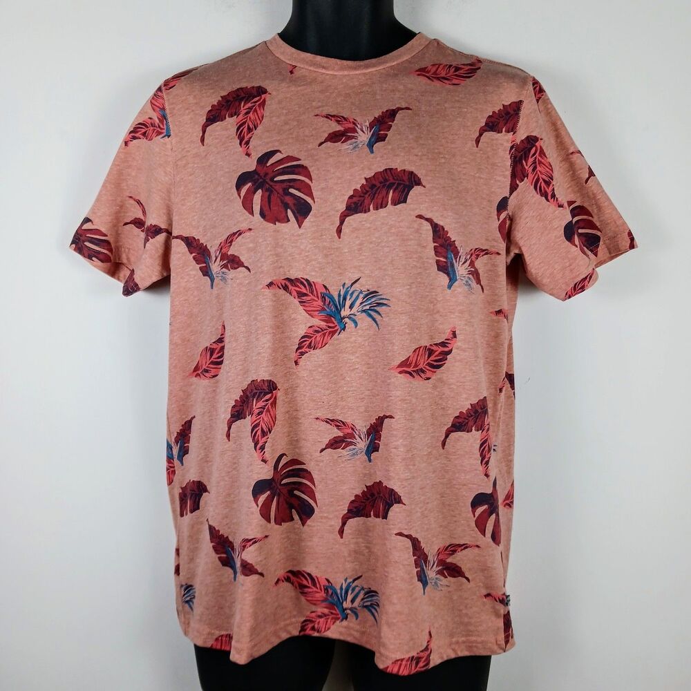 Free Planet Men's M T Shirt Organic Cotton Blend Tropical Print